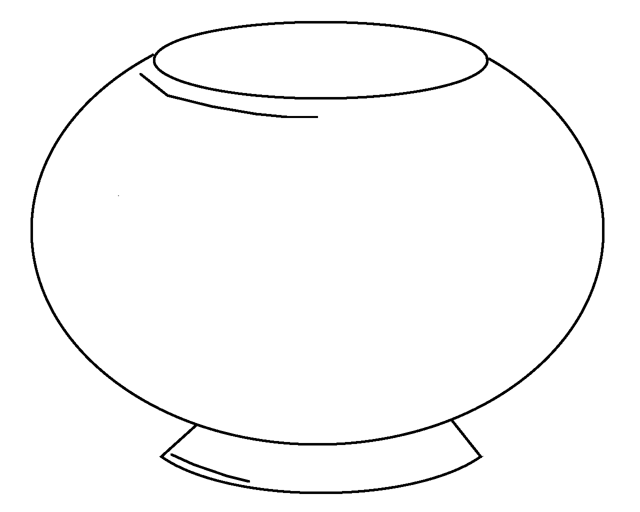 Fishbowl Coloring Page